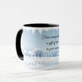 Schneegeschenk Tasse (Vorderseite Links)