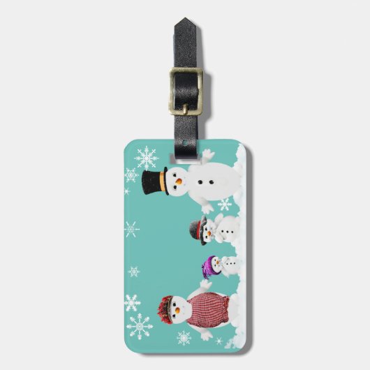 Schneegewächse Gepäckanhänger (Vorderseite vertikal)