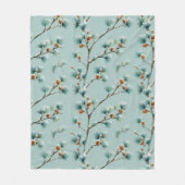 Schneegewächse Kiefernzweige Winter Pattern Fleece (Vorderseite)