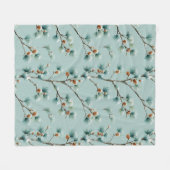 Schneegewächse Kiefernzweige Winter Pattern Fleece (Vorderseite (Horizontal))