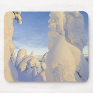 Schneeghost am Sonnenuntergang am Whitefish Mounta Mousepad
