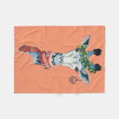 Schneegiraffe Fleecedecke (Vorderseite (Horizontal))