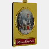 Schneeglanz der Kapelle Banner-Ornament Gold (Rechts)