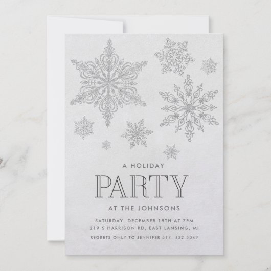 Schneeglätte-Winterparty-Einladung Einladung (Vorderseite)
