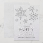 Schneeglätte-Winterparty-Einladung Einladung (Vorne/Hinten)