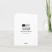 Schneeglobale Erwärmung (klein) Feiertagskarte (Rückseite)