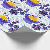 Schneeglobe-blaues Packpapier (Ecke)