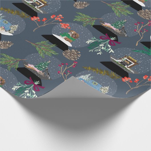 Schneeglobe Geschenkpapier (Ecke)