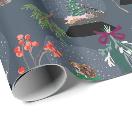 Schneeglobe Geschenkpapier (Rolleneckpunkt)