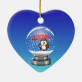 Schneeglobe Keramikornament (Hinten)