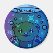 Schneeglobe Magnet (Vorne)