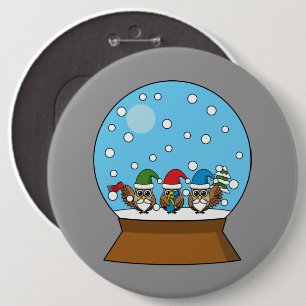Schneeglobe mit drei Gnome-Würfeln Button