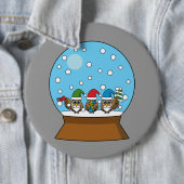 Schneeglobe mit drei Gnome-Würfeln Button (Beispiel)