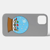 Schneeglobe mit drei Gnome-Würfeln Case-Mate iPhone Hülle (Rückseite (Horizontal))