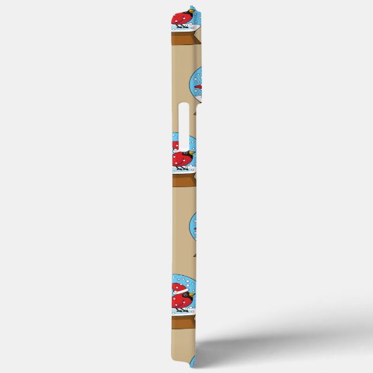 Schneeglobe mit Niedlichem rotem Kardinal Case-Mate iPhone Hülle (Rückseite / Rechts)