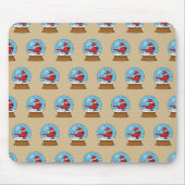 Schneeglobe mit Niedlichem rotem Kardinal Mousepad (Vorne)