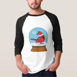 Schneeglobe mit Niedlichem rotem Kardinal T-Shirt