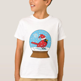 Schneeglobe mit Niedlichem rotem Kardinal T-Shirt