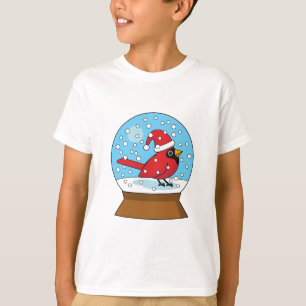Schneeglobe mit Niedlichem rotem Kardinal T-Shirt