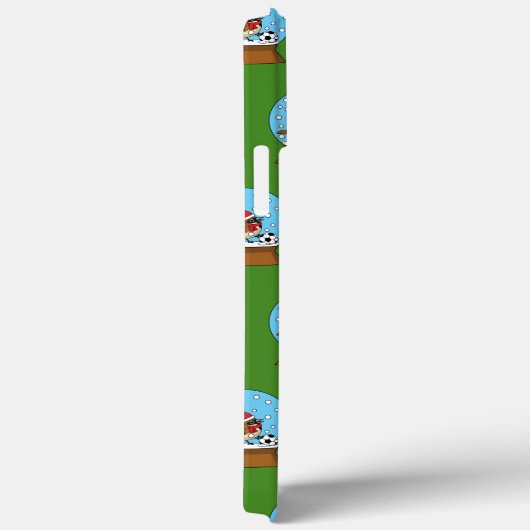 Schneeglobe mit Niedlichem Sparrow-Spielfußball Case-Mate iPhone Hülle (Rückseite / Rechts)