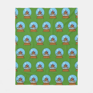 Schneeglobe mit Niedlichem Sparrow-Spielfußball Fleecedecke