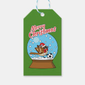 Schneeglobe mit Niedlichem Sparrow-Spielfußball Geschenkanhänger (Vorderseite)