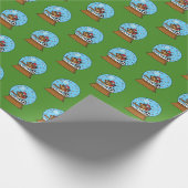 Schneeglobe mit Niedlichem Sparrow-Spielfußball Geschenkpapier (Ecke)