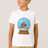 Schneeglobe mit Niedlichem Sparrow-Spielfußball T-Shirt (Vorderseite)