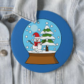 Schneeglobe mit Schneemann und Pine Tree Button (Beispiel)