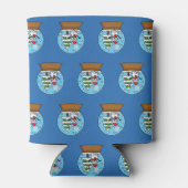 Schneeglobe mit Schneemann und Pine Tree Dosenkühler (Rückseite)