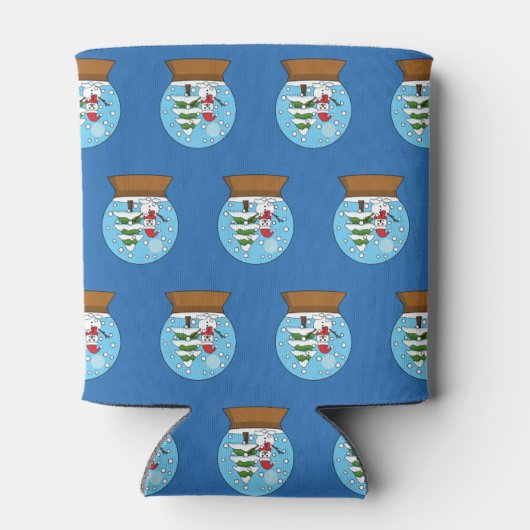 Schneeglobe mit Schneemann und Pine Tree Dosenkühler (Rückseite)