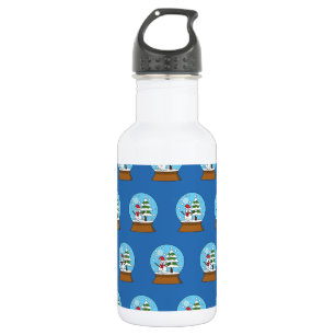 Schneeglobe mit Schneemann und Pine Tree Edelstahlflasche