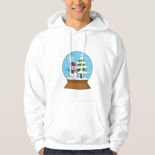 Schneeglobe mit Schneemann und Pine Tree Hoodie