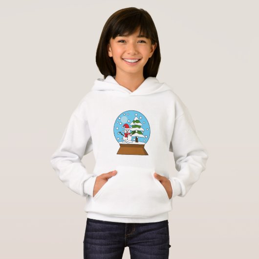 Schneeglobe mit Schneemann und Pine Tree Hoodie (Vorne ganz)