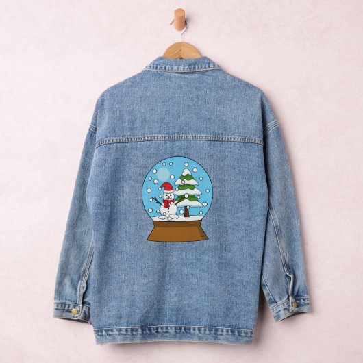 Schneeglobe mit Schneemann und Pine Tree Jeansjacke (Hangar)