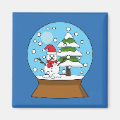 Schneeglobe mit Schneemann und Pine Tree Magnet (Vorne)