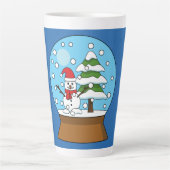 Schneeglobe mit Schneemann und Pine Tree Milchtasse (Vorderseite)