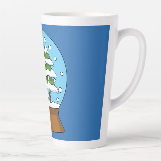 Schneeglobe mit Schneemann und Pine Tree Milchtasse (Rechts)