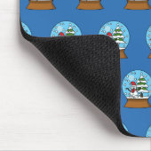 Schneeglobe mit Schneemann und Pine Tree Mousepad (Ecke)