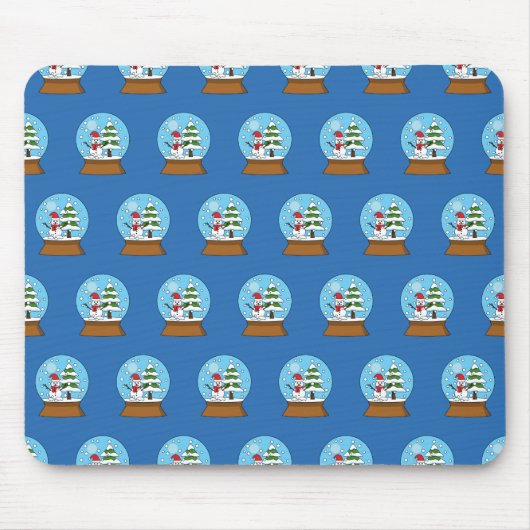 Schneeglobe mit Schneemann und Pine Tree Mousepad (Vorne)