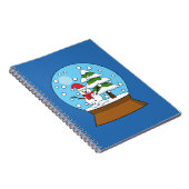 Schneeglobe mit Schneemann und Pine Tree Notizblock (Rechte Seite)