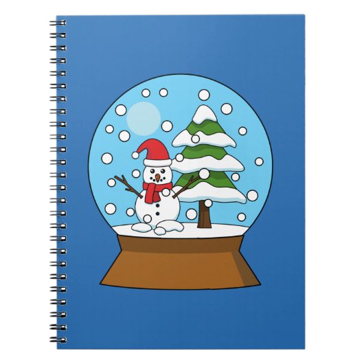 Schneeglobe mit Schneemann und Pine Tree Notizblock (Vorderseite)