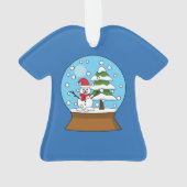 Schneeglobe mit Schneemann und Pine Tree Ornament (Rückseite)