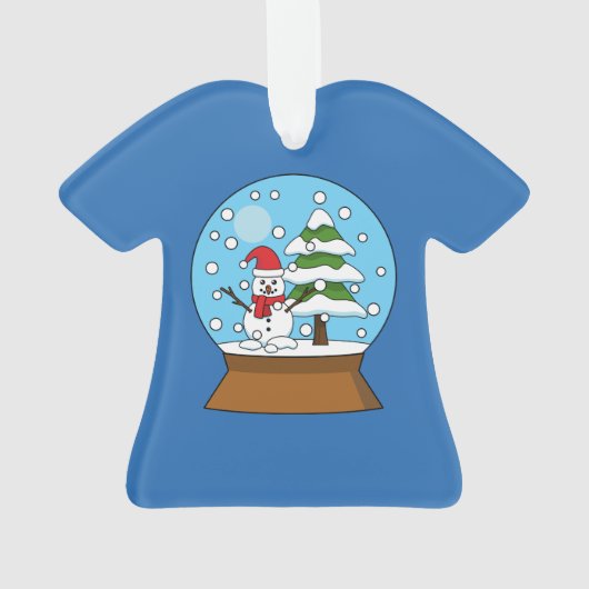 Schneeglobe mit Schneemann und Pine Tree Ornament (Rückseite)