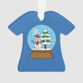 Schneeglobe mit Schneemann und Pine Tree Ornament (Vorderseite)