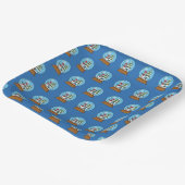 Schneeglobe mit Schneemann und Pine Tree Pappteller (Gewinkelt)