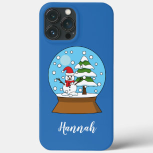 Schneeglobe mit Schneemann und Pine Tree Persona Case-Mate iPhone Hülle