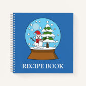 Schneeglobe mit Schneemann und Pine Tree | Persona Notizblock (Vorderseite)