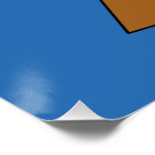 Schneeglobe mit Schneemann und Pine Tree Poster (Ecke)