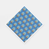 Schneeglobe mit Schneemann und Pine Tree Serviette (Ecke)